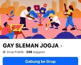 Kolase foto akun grup Facebook LGBT di DIY. (Sumber foto : Facebook)