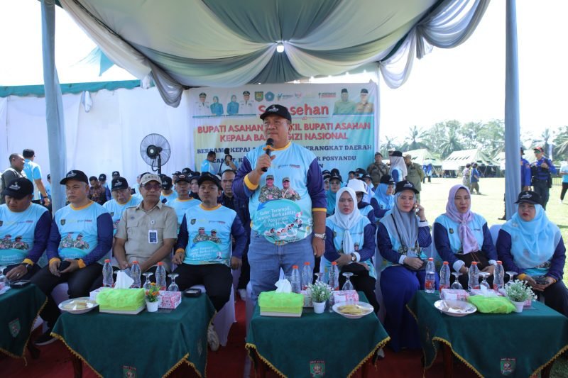 Bupati Asahan, H. Taufik Zainal Abidin saat menutup Jambore Posyandu ke-12 Tahun 2025