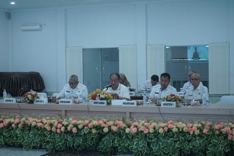 Bupati Asahan, Taufik Zainal Abidin membuka Rapat Koordinasi Pemerintahan (Rakorpem) Bulan Juli Tahun 2025