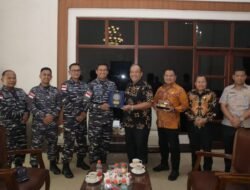 Danlanal TBA Audiensi dengan Bupati Asahan