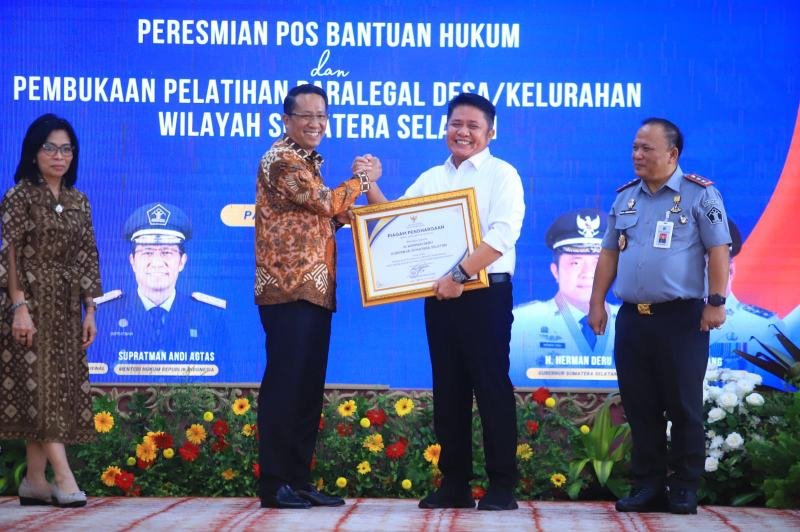 Sumsel Raih Rekor Nasional Posbankum Terbanyak se-Indonesia