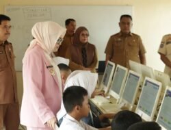 Motoring Sekolah, Wabup Netta Tinjau SMPN 1 dan SMPN 2 Sembawa