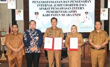 Bupati Muara Enim H.Edison mengikuti rakor program pemberantasan korupsi tahun 2025