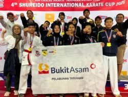 Tim Karate Binaan Bukit Asam Raih 13 Medali di Kejuaraan Internasional