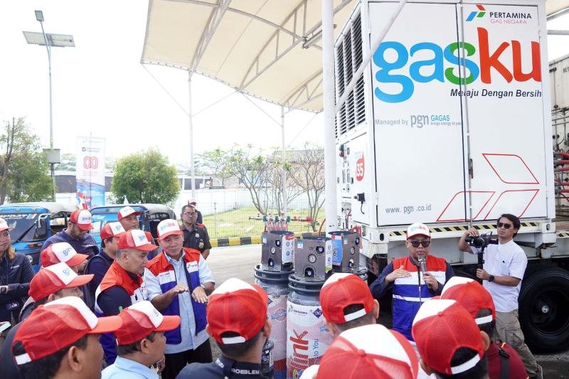 MRU CNG dan LNG yang dikolola oleh PT Gagas Energi Indonesia di Kebonwaru, Bandung