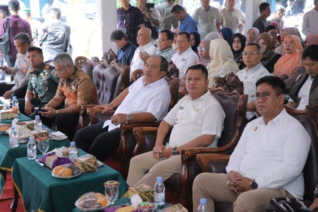 Bupati dan Forkopimda Kabupaten Asahan mengikuti kegiatan Zoom Gerakan Pangan Murah