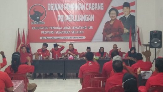 DPC PDI Perjuangan Kabupaten Penukal Abab Lematang Ilir (PALI) melakukan rapat koordinasi