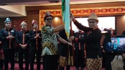 Pengukuhan Pengurus Perkumpulan Zuriat Masagus-Masayu Palembang Darussalam (PZMMPD) periode 2024-2029 Sabtu, (27/9/2025) di ruang rapat paripurna DPRD Kota Palembang