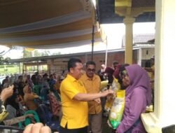 Bagikan Paket Sembako, Golkar PALI Tunjukkan Kepedulian di HUT ke-61, Kantor Kami Rumah Rakyat