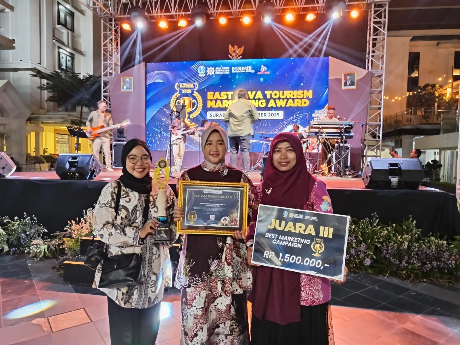 Jember Raih Juara III Best Marketing Campaign di East Java Tourism Marketing Award 2025