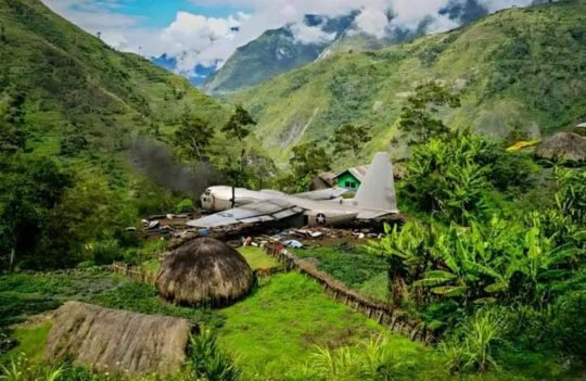 Pesawat Hercules Jatuh di Pegunungan Wamena