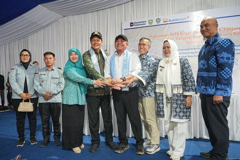 Perkuat Ketahanan Pangan, PTBA Hadirkan Dua PLTS Irigasi untuk Petani Muara Enim