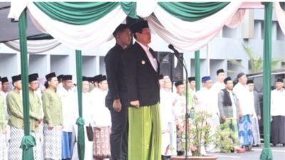 Bupati Muara Enim, H. Edison memimpin langsung apel akbar