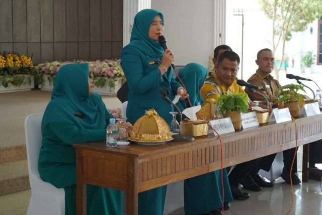 Rapat Koordinasi Teknis (Rakornis) TP PKK Kabupaten Asahan yang digelar di Aula Kantor Bupati Asahan, Kamis (30/10/2025). 