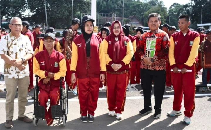 Wabup Lepas Kontingen NPCI Muara Enim Menuju Peparprov V Sumsel