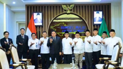 Herman Deru saat menerima kunjungan jajaran pengurus DPP KKP di Ruang Tamu Gubernur Sumsel, Rabu (12/11/2025).