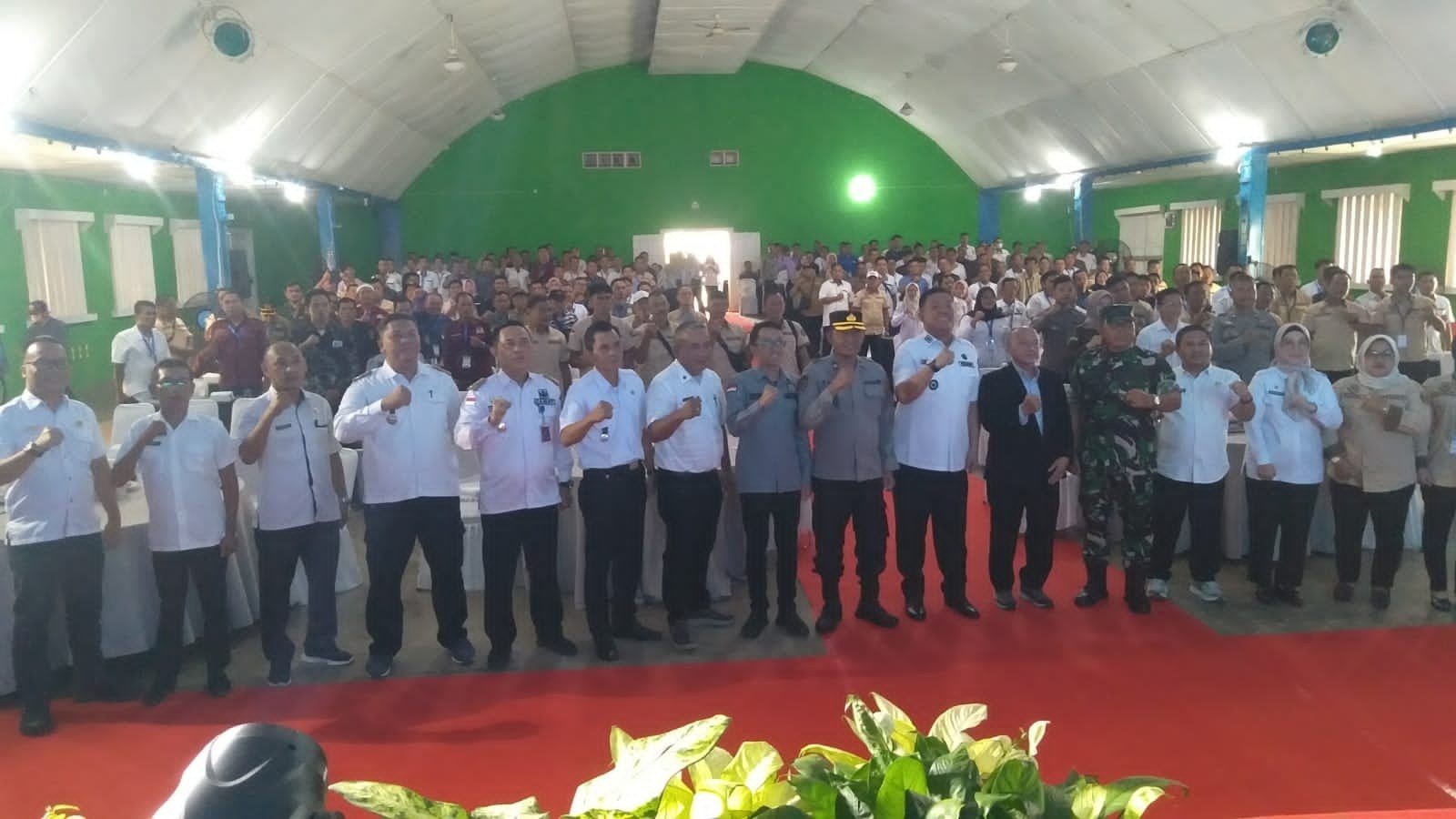 pembukaan bimbingan teknis (bimtek) sosialisasi kaji tiru ketahanan pangan desa Kabupaten PALI Danramil 404-03/Pendopo