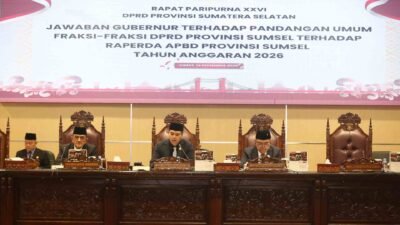Pemprov Sumsel Respons Pandangan DPRD, Pastikan APBD 2026 Tetap Stabil dan Pro-Rakyat