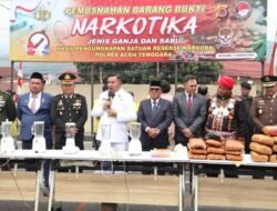 Komitmen Polres Agara Berantas Narkoba, Sebelas Bulan Ungkap Ratusan Kasus