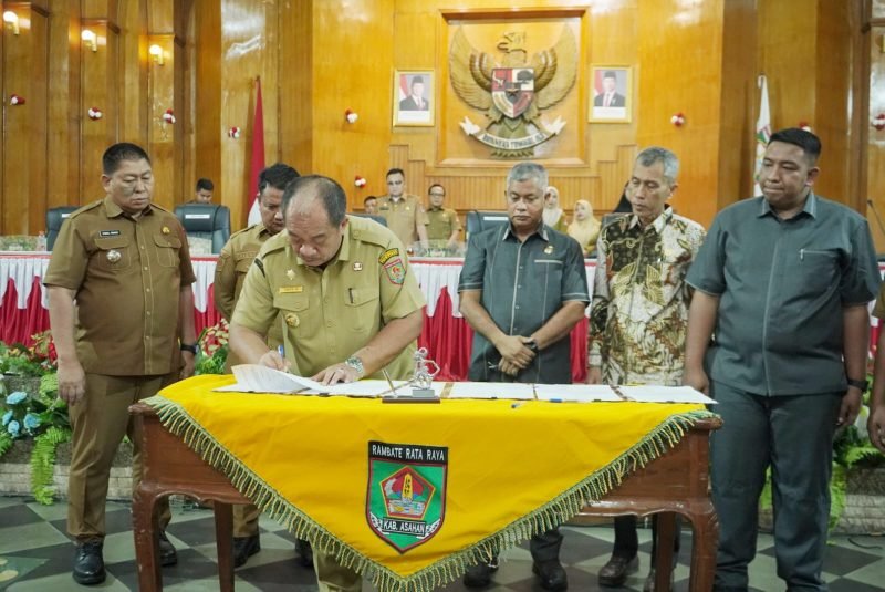 Pemerintah Kabupaten Asahan bersama DPRD resmi menyetujui Rancangan Anggaran Pendapatan dan Belanja Daerah