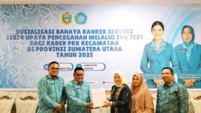 TP PKK Sumut Sosialisasikan IVA Test dan Serahkan Bantuan di Asahan