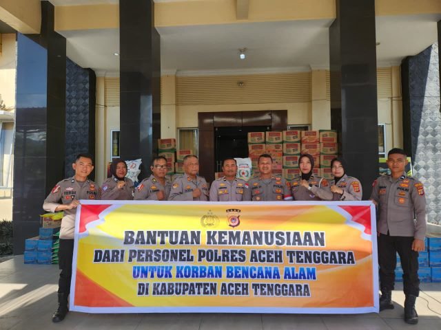 Polres Agara Salurkan Bantuan Kemanusiaan Kepada Warga Terdampak Banjir