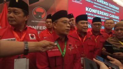 Bupati Muratara H. Devi Suhartoni selaku Ketua DPD PDI P yang baru terpilih periode 2025-2030.