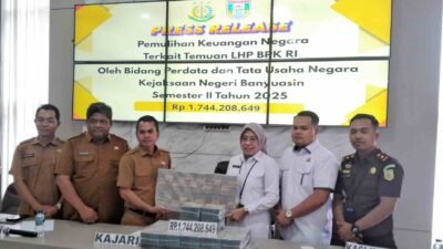 Kejari Banyuasin Pulihkan Uang Negara Rp4,2 Miliar Sepanjang Tahun 2025