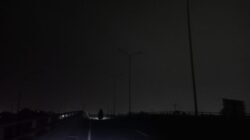 Situasi flyover kecamatan di saat malam hari
