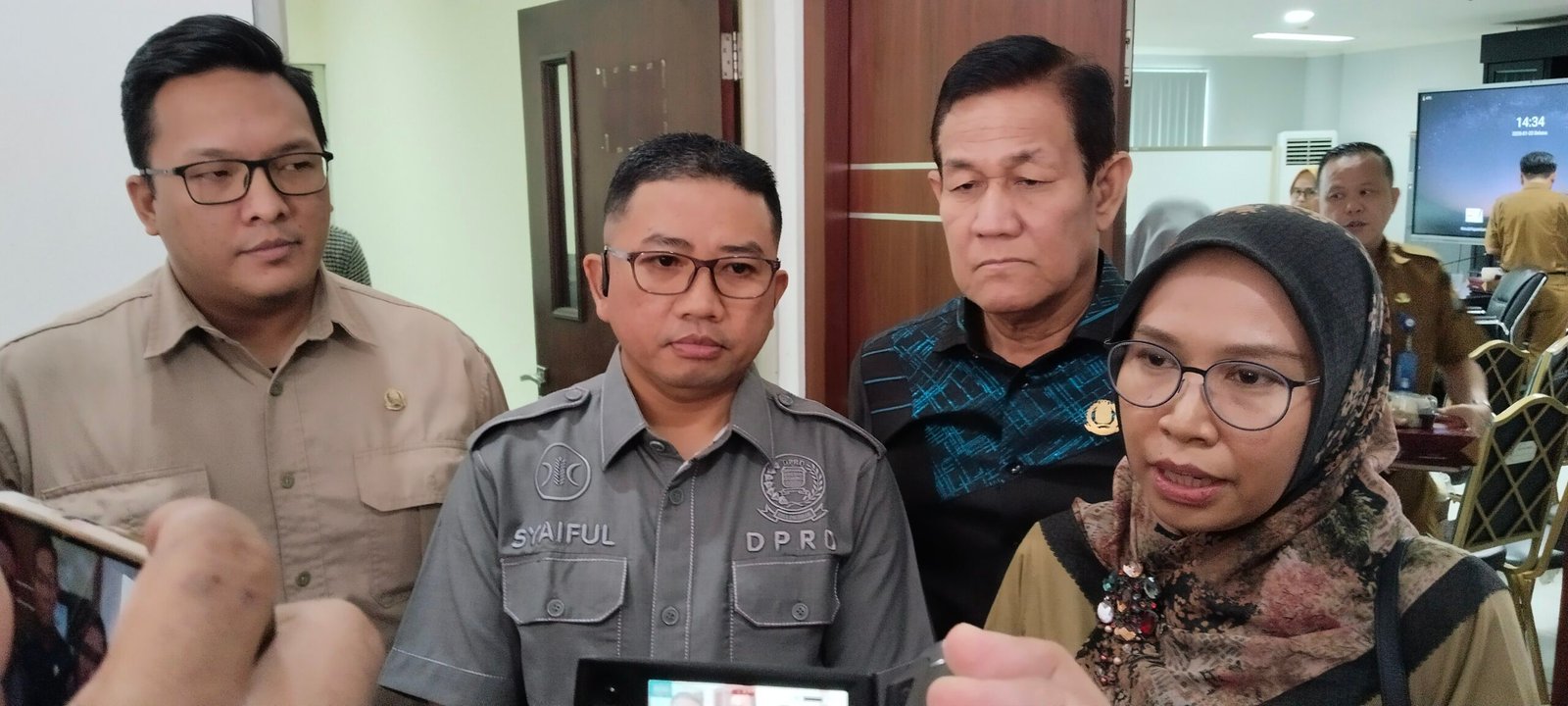 Komisi IV DPRD Palembang saat usai rapat bersama BBPOM Palembang dan Dinas Kesehatan (Dinkes) Kota Palembang di ruang komisi IV DPRD Palembang, Selasa (20/1/2026).