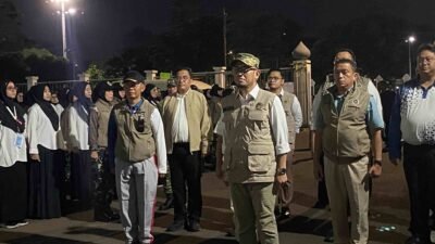 apel bersama Petugas Haji 2026 di asrama haji pondok gede Jakarta, Kamis (15/1/2025)