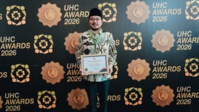 Wakil Wali Kota Prima Salam berhasil meraih penghargaan Universal Health Coverage (UHC) Awards 2026 kategori tingkat madya.