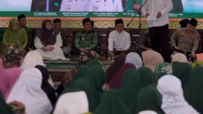 memperingati Isra Mi'raj Nabi Muhammad SAW 1447 H / 2026 M sekaligus 1 Abad Nahdlatul Ulama (NU) di Kabupaten Musi Banyuasin, Selasa (27/01/2025).