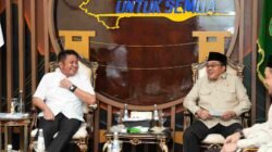 Gubernur Sumatera Selatan (Sumsel) Dr. H. Herman Deru menerima kunjungan silaturahmi Kepala Kantor Wilayah (Kakanwil) Kementerian Haji dan Umrah Provinsi Sumsel