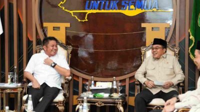 Gubernur Sumatera Selatan (Sumsel) Dr. H. Herman Deru menerima kunjungan silaturahmi Kepala Kantor Wilayah (Kakanwil) Kementerian Haji dan Umrah Provinsi Sumsel