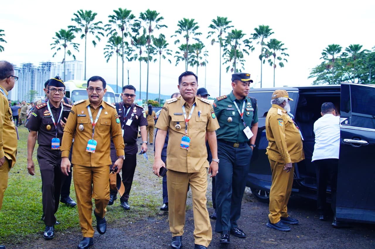 Bupati Kab. Musi Banyuasin H.M. Toha Tohet bersama wakilnya Kyai Abdur Rohman Husen menghadiri Rapat Koordinasi Nasional (Rakornas) Pemerintah Pusat dan Daerah Tahun 2026