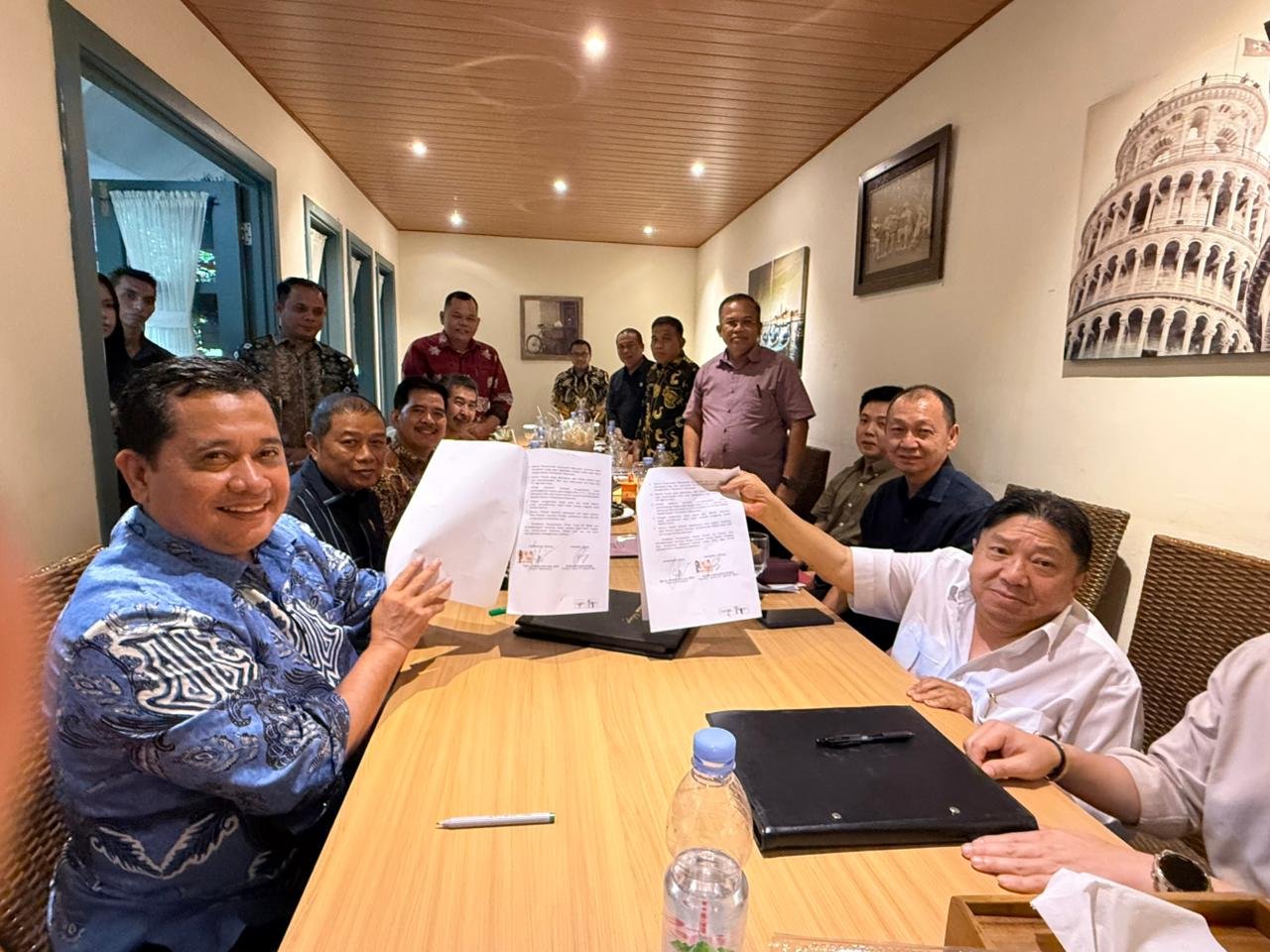 Bupati Banyuasin, Askolani saat penandatanganan Memorandum of Understanding (MoU) dengan PT. Agrindo Raya digelar di Pondok Kelapa, Palembang, Kamis (5/02/2026).