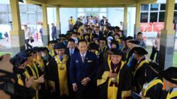 Menteri Koordinator (Menko) Bidang Infrastruktur dan Pembangunan Kewilayahan RI, Agus Harimurti Yudhoyono (AHY), menghadiri Wisuda ke-182 Universitas Sriwijaya (Unsri) di Indralaya, Kabupaten Ogan Ilir, Rabu (11/2/2026).