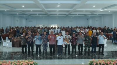 launching Portal SJIG dan pemaparan peran strategis informasi geospasial dalam perencanaan pembangunan daerah, di Aula Melati Kantor Bupati Asahan, Jumat (13/02/2026). 