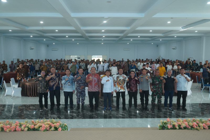 launching Portal SJIG dan pemaparan peran strategis informasi geospasial dalam perencanaan pembangunan daerah, di Aula Melati Kantor Bupati Asahan, Jumat (13/02/2026).