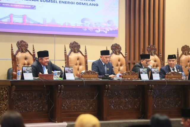 Rapat Paripurna XXXI DPRD Provinsi Sumatera Selatan, Rabu (18/2/2026).