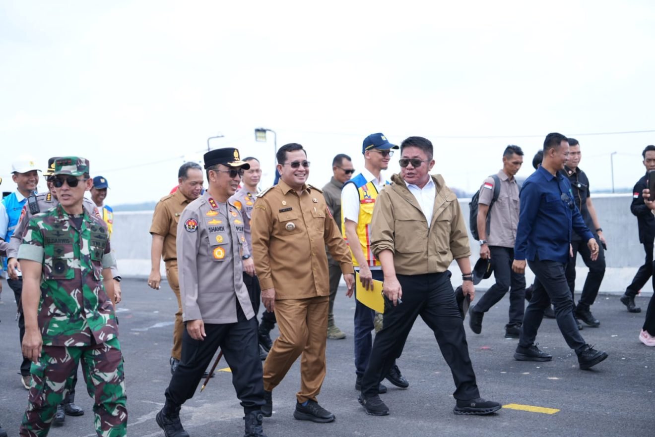 Bupati Banyuasin, Dr. H. Askolani menerima kunjungan kerja Gubernur Sumatera Selatan, Herman Deru,