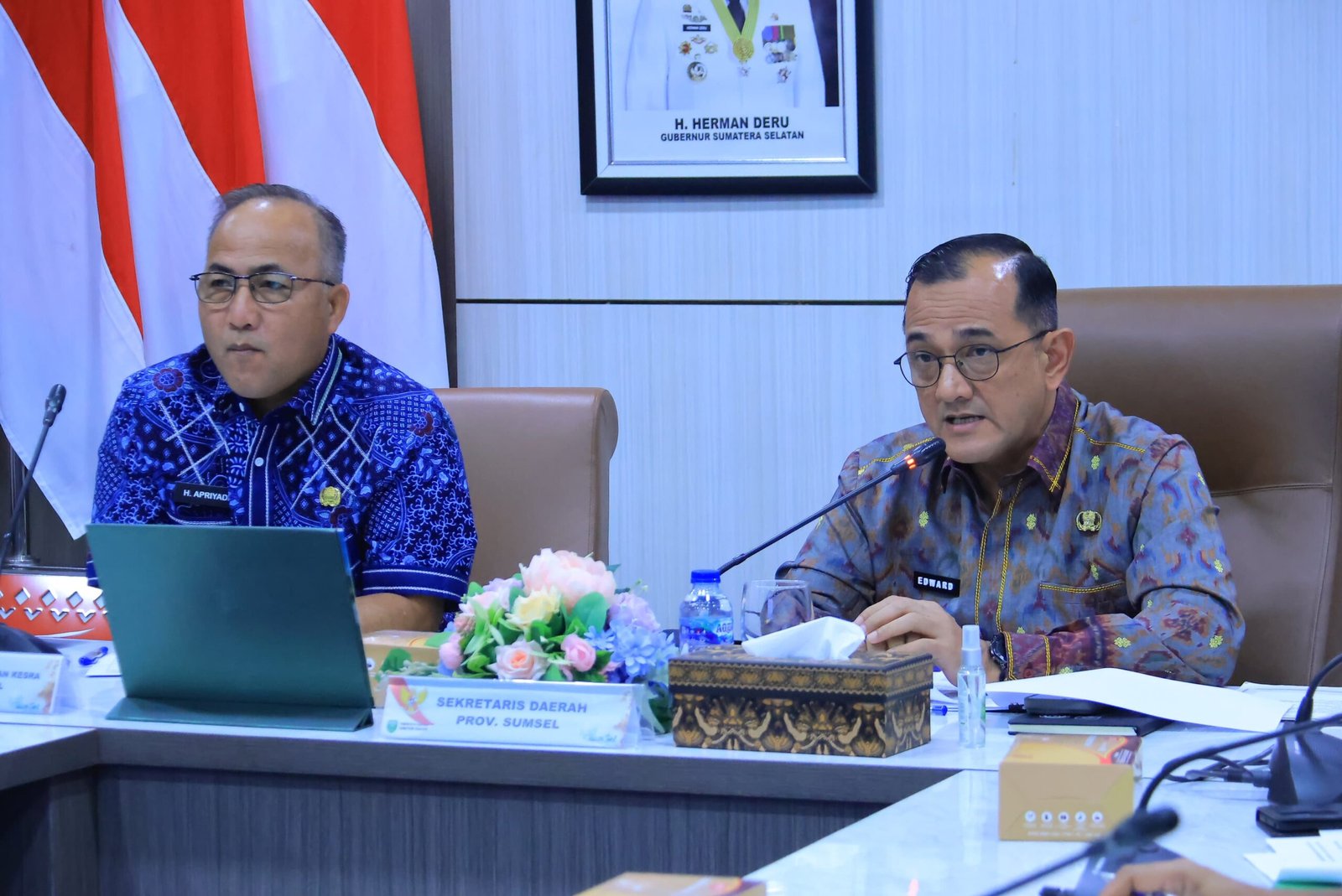 Sekda Edward Candra Pimpin Rapat Finalisasi Program Strategis Nasional di Sumsel