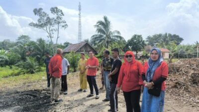 Solidaritas dan Kepedulian Sosial, DPC PDIP PALI Sambangi Korban Kebakaran Desa Sungai Ibul