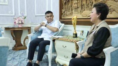 Sekretaris Daerah Kota Palembang, Aprizal Hasyim, saat menerima audiensi panitia penyelenggara di ruang rapat Sekda, Rabu (04/02/2026).