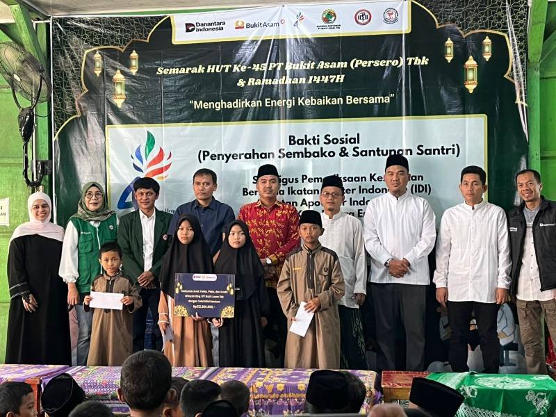 Ramadhan 1447 H, PTBA Berikan Santunan Anak Yatim, Piatu, dan Duafa di Wilayah Ring I