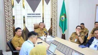 Sekda Sumsel Ikuti Rakornas Kemendagri, Matangkan Kesiapan Idul Fitri dan Pengendalian Inflasi 2026