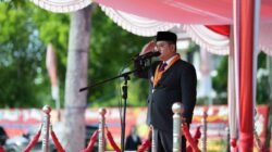 Bupati Banyuasin Dr. H Askolani, SH., MH Selaku Inspektur Upacara pimpin Upacara Peringatan Hari Ulang Tahun (HUT) Kabupaten Banyuasin ke-24