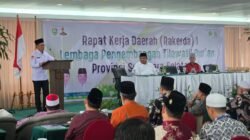Penutupan Rapat Kerja Daerah (Rakerda) Lembaga Pengembangan Tilawatil Qur’an (LPTQ) Provinsi Sumatera Selatan Tahun 2026 di Hotel Sintesa Peninsula Palembang, Selasa (28/4/2026)