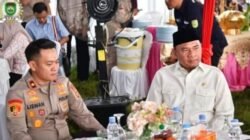 Ketua DPRD Sumsel Andie Dinialdie, saat menghadiri peletakan batu pertama Jembatan Muara Lawai.(Foto:ss 1/st